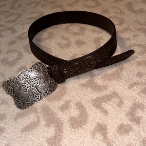 Women’s Nocona Tooled Leather Belt Size Small
